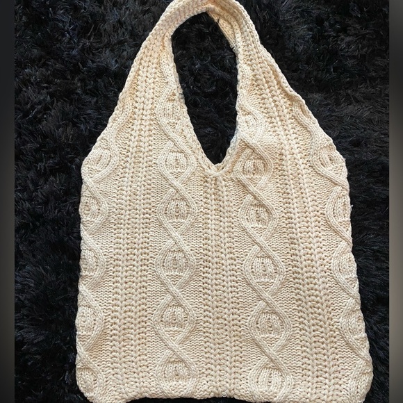 Debbie Katz - Paris Crochet Knit Handbag Cream